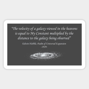 Dramatic Hubble Quote Dark Magnet